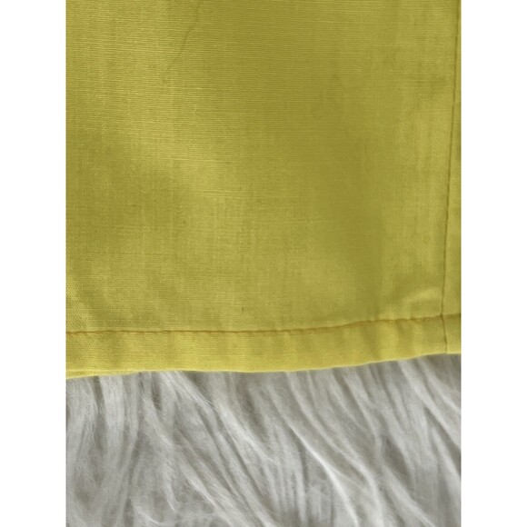 Vintage Retro Western Button Down Shirt Yellow Blue Ditzy Floral Single Stitch - Picture 10 of 12